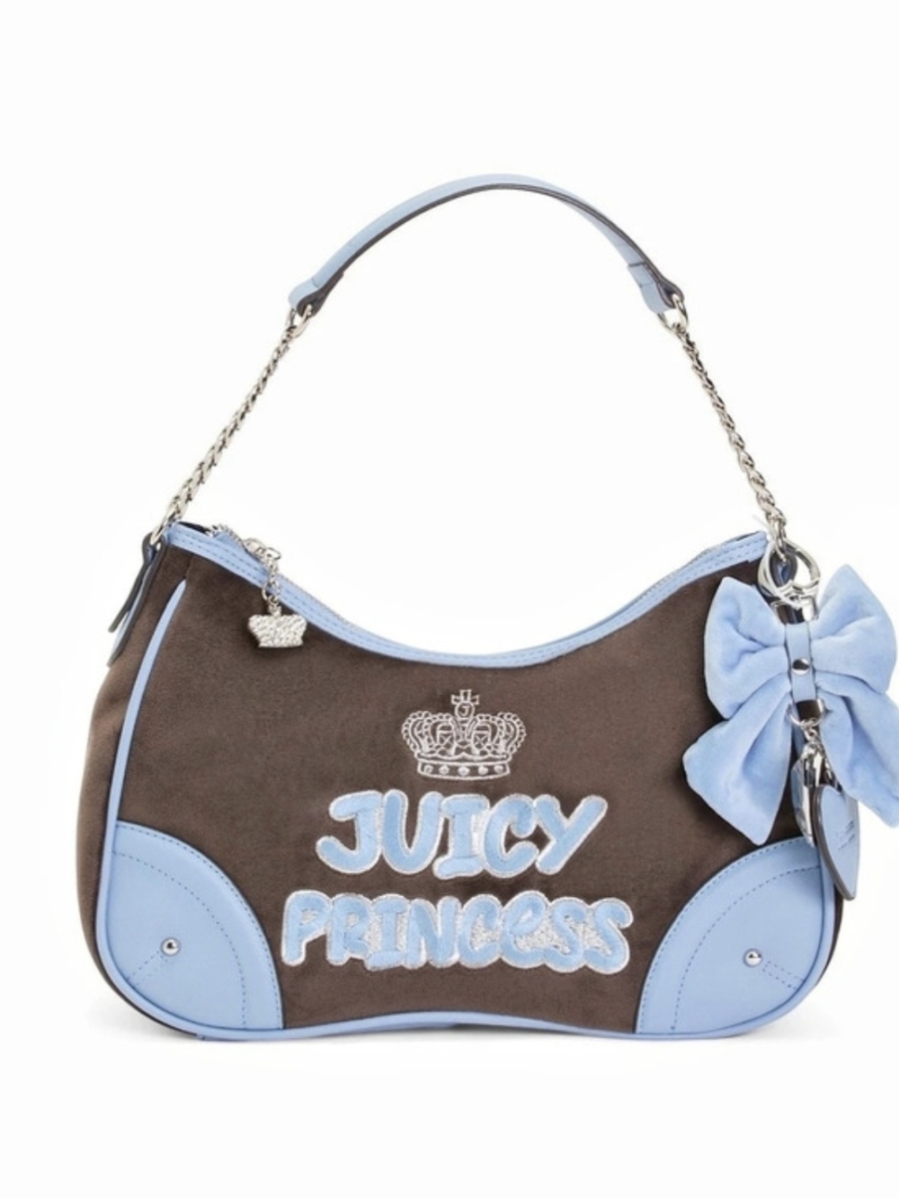 💙▪️Juicy Couture▪️ Juicy American Princess Shoulder Bag Brown & Blue